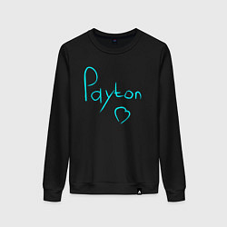 Свитшот хлопковый женский PAYTON LOVE, цвет: черный