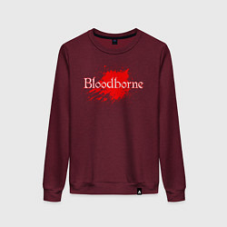 Свитшот хлопковый женский Bloodborne, цвет: меланж-бордовый