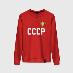 Свитшот хлопковый женский СССР, цвет: красный