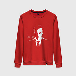 Свитшот хлопковый женский Moriarty: Miss me?, цвет: красный