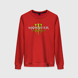 Свитшот хлопковый женский MONSTER ENERGY, цвет: красный