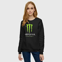 Свитшот хлопковый женский MONSTER ENERGY, цвет: черный — фото 2