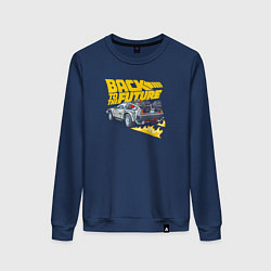 Свитшот хлопковый женский Back to the Future, цвет: тёмно-синий