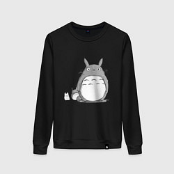 Свитшот хлопковый женский Тоторо, цвет: черный