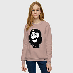 Свитшот хлопковый женский Che Mario, цвет: пыльно-розовый — фото 2