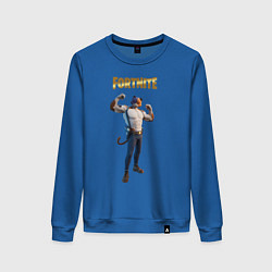 Свитшот хлопковый женский Meowcles Fortnite 2, цвет: синий