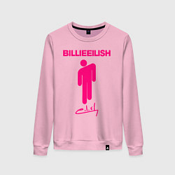 Свитшот хлопковый женский BILLIE EILISH, цвет: светло-розовый