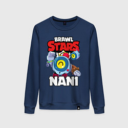 Свитшот хлопковый женский BRAWL STARS NANI, цвет: тёмно-синий