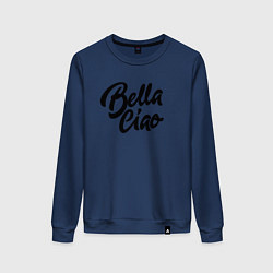 Свитшот хлопковый женский Bella Ciao, цвет: тёмно-синий