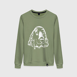 Свитшот хлопковый женский Спаниель Z, цвет: авокадо