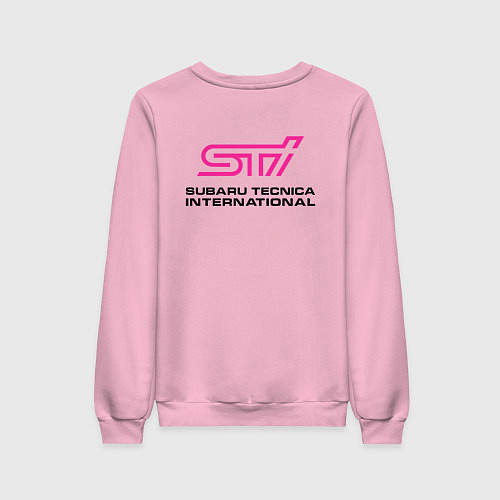 Женский свитшот SUBARU STI спина Z / Светло-розовый – фото 2