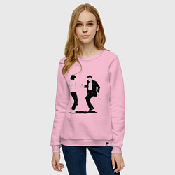 Свитшот хлопковый женский Грязные танцы Z, цвет: светло-розовый — фото 2