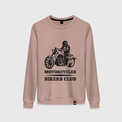 Свитшот хлопковый женский Biker Z, цвет: пыльно-розовый