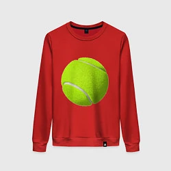 Свитшот хлопковый женский Теннис, цвет: красный