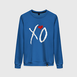 Свитшот хлопковый женский The Weeknd XO, цвет: синий