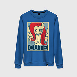 Свитшот хлопковый женский Fluttershy cute, цвет: синий