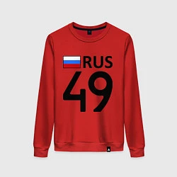 Свитшот хлопковый женский RUS 49, цвет: красный