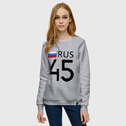 Свитшот хлопковый женский RUS 45, цвет: меланж — фото 2