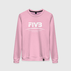 Свитшот хлопковый женский FIVB ВОЛЕЙБОЛ, цвет: светло-розовый