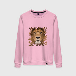 Свитшот хлопковый женский Лев, цвет: светло-розовый