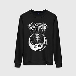 Свитшот хлопковый женский GHOSTEMANE, цвет: черный