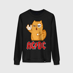 Женский свитшот ACDC rock cat
