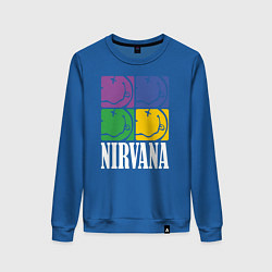 Свитшот хлопковый женский Nirvana, цвет: синий