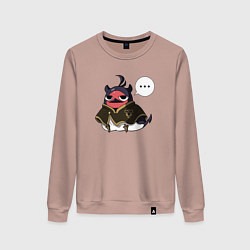 Свитшот хлопковый женский Nero bird, цвет: пыльно-розовый
