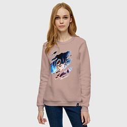 Свитшот хлопковый женский Dragon Ball, цвет: пыльно-розовый — фото 2