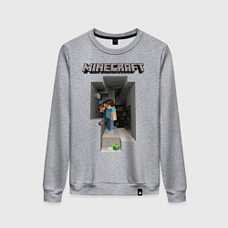 Свитшот хлопковый женский Minecraft, цвет: меланж