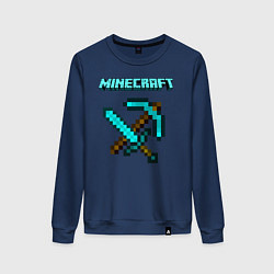 Свитшот хлопковый женский Minecraft, цвет: тёмно-синий