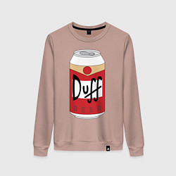 Свитшот хлопковый женский Duff Beer, цвет: пыльно-розовый