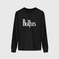 Свитшот хлопковый женский The Beatles, цвет: черный