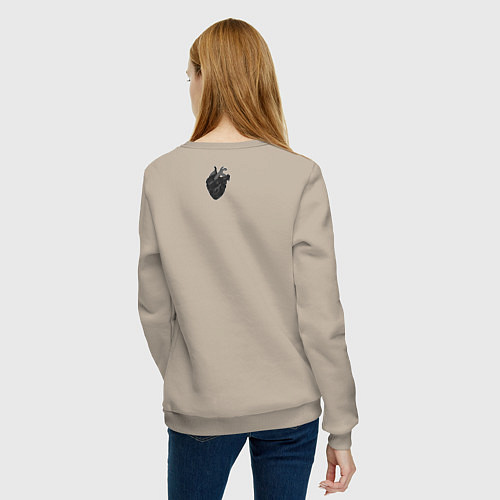 Женский свитшот Bring Me The Horizon 2D Сердце / Миндальный – фото 4