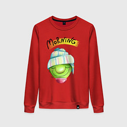 Свитшот хлопковый женский Кактус, цвет: красный