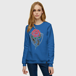 Свитшот хлопковый женский Skull&Rose, цвет: синий — фото 2