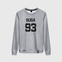 Свитшот хлопковый женский BTS - Suga 93, цвет: меланж