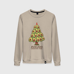 Женский свитшот Avocado Christmas Tree