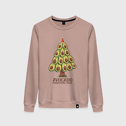 Женский свитшот Avocado Christmas Tree