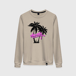 Свитшот хлопковый женский GTA Vice City, цвет: миндальный