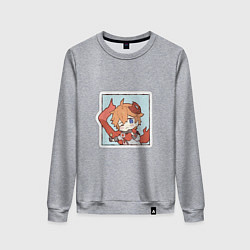 Свитшот хлопковый женский Тарталья, цвет: меланж