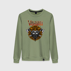 Свитшот хлопковый женский Valheim, цвет: авокадо