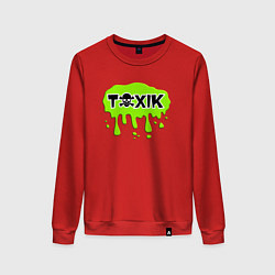 Свитшот хлопковый женский Токсик toxik, цвет: красный