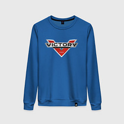 Свитшот хлопковый женский Victory USA Мото Лого Z, цвет: синий