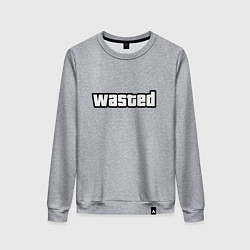 Свитшот хлопковый женский WASTED, цвет: меланж