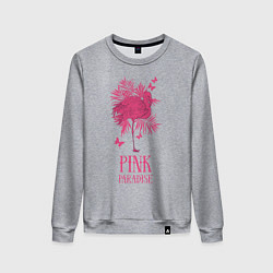 Свитшот хлопковый женский Pink paradise, цвет: меланж