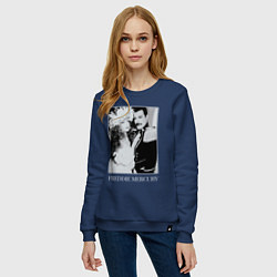 Свитшот хлопковый женский Fashion AID Freddie Mercury, цвет: тёмно-синий — фото 2
