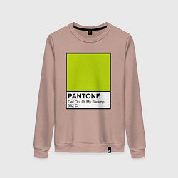 Свитшот хлопковый женский Shrek: Pantone Color, цвет: пыльно-розовый