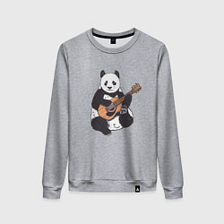 Женский свитшот Панда гитарист Panda Guitar