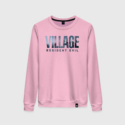 Свитшот хлопковый женский Resident Evil Village Хоррор, цвет: светло-розовый